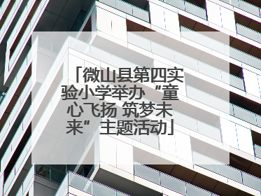 微山县第四实验小学举办“童心飞扬 筑梦未来”主题活动