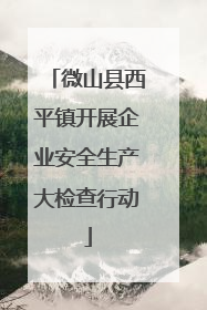 微山县西平镇开展企业安全生产大检查行动