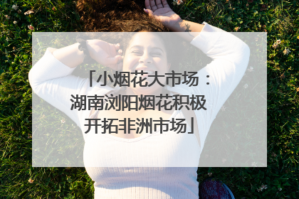 小烟花大市场：湖南浏阳烟花积极开拓非洲市场