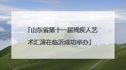 山东省第十一届残疾人艺术汇演在临沂成功举办