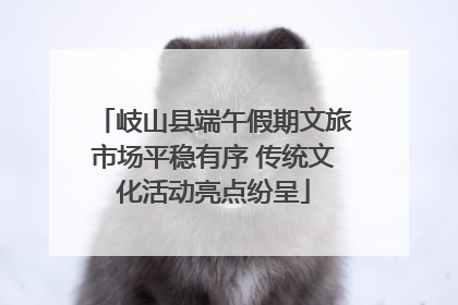 岐山县端午假期文旅市场平稳有序 传统文化活动亮点纷呈