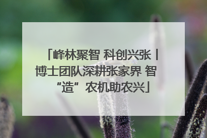 峰林聚智 科创兴张丨博士团队深耕张家界 智“造”农机助农兴