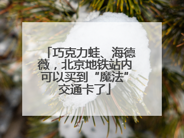 巧克力蛙、海德薇，北京地铁站内可以买到“魔法”交通卡了