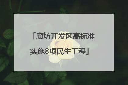 廊坊开发区高标准实施8项民生工程