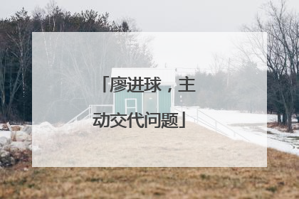 廖进球，主动交代问题
