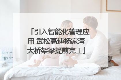 引入智能化管理应用 武松高速杨家湾大桥架梁提前完工