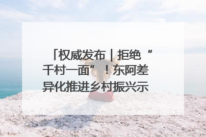 权威发布｜拒绝“千村一面”！东阿差异化推进乡村振兴示范片区建设