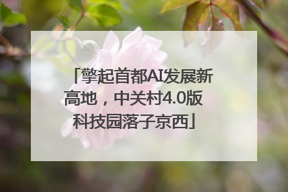 擎起首都AI发展新高地，中关村4.0版科技园落子京西