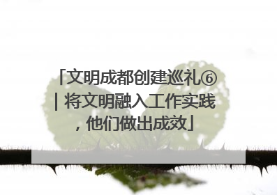 文明成都创建巡礼⑥｜将文明融入工作实践，他们做出成效