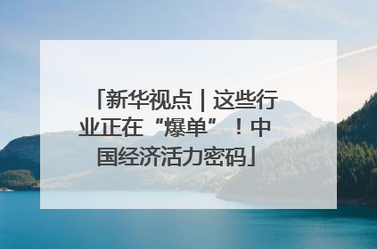 新华视点｜这些行业正在“爆单”！中国经济活力密码