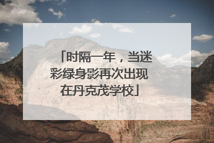 时隔一年，当迷彩绿身影再次出现在丹克茂学校