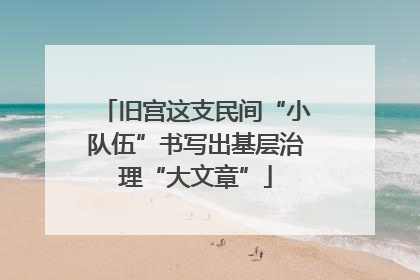 旧宫这支民间“小队伍”书写出基层治理“大文章”