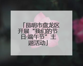 昆明市盘龙区开展“我们的节日·端午节”主题活动