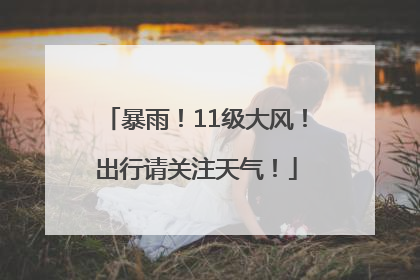 暴雨！11级大风！出行请关注天气！