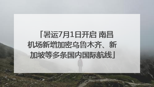 暑运7月1日开启 南昌机场新增加密乌鲁木齐、新加坡等多条国内国际航线