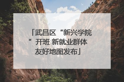 武昌区“新兴学院”开班 新就业群体友好地图发布