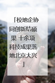 校地企协同创新结硕果 十余项科技成果落地北京大兴