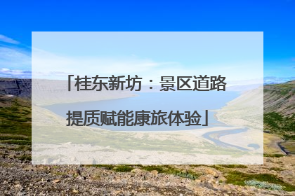 桂东新坊：景区道路提质赋能康旅体验