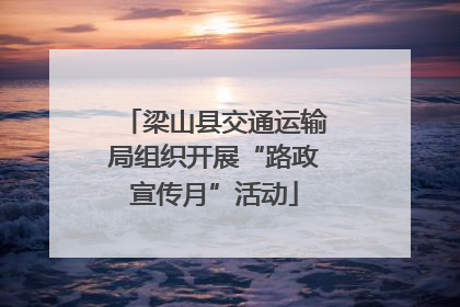 梁山县交通运输局组织开展“路政宣传月”活动