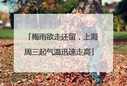 梅雨欲走还留，上海周三起气温迅速走高