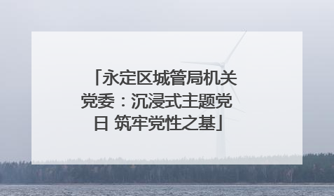 永定区城管局机关党委：沉浸式主题党日 筑牢党性之基