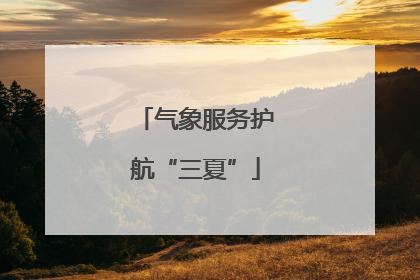 气象服务护航“三夏”