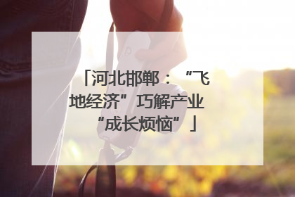 河北邯郸：“飞地经济”巧解产业“成长烦恼”
