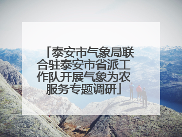 泰安市气象局联合驻泰安市省派工作队开展气象为农服务专题调研