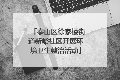 泰山区徐家楼街道新峪社区开展环境卫生整治活动