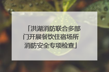 洪湖消防联合多部门开展餐饮住宿场所消防安全专项检查