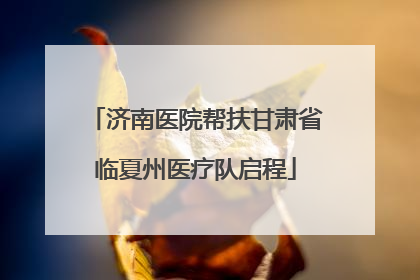 济南医院帮扶甘肃省临夏州医疗队启程