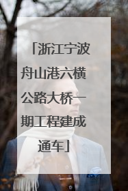 浙江宁波舟山港六横公路大桥一期工程建成通车