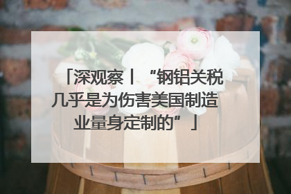 深观察丨“钢铝关税几乎是为伤害美国制造业量身定制的”