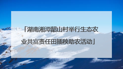 湖南湘潭韶山村举行生态农业共富责任田插秧助农活动