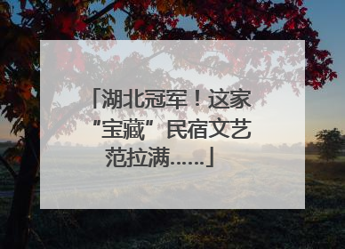 湖北冠军！这家“宝藏”民宿文艺范拉满……