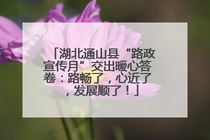 湖北通山县“路政宣传月”交出暖心答卷：路畅了，心近了，发展顺了！