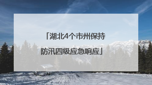 湖北4个市州保持防汛四级应急响应