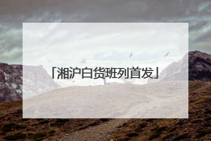 湘沪白货班列首发