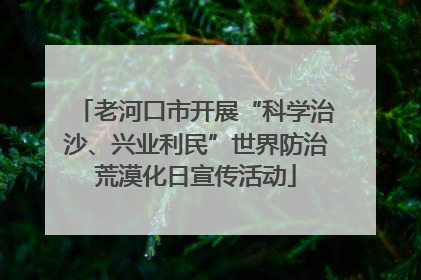 老河口市开展“科学治沙、兴业利民”世界防治荒漠化日宣传活动