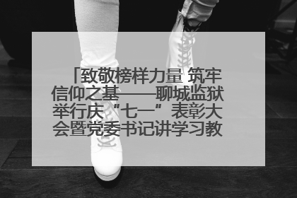 致敬榜样力量 筑牢信仰之基——聊城监狱举行庆“七一”表彰大会暨党委书记讲学习教育专题党课