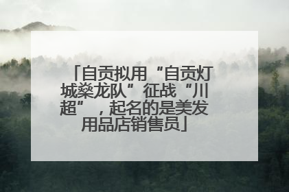 自贡拟用“自贡灯城燊龙队”征战“川超”，起名的是美发用品店销售员