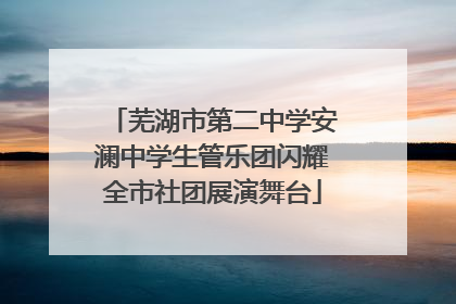 芜湖市第二中学安澜中学生管乐团闪耀全市社团展演舞台