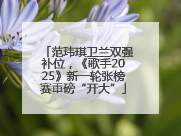 范玮琪卫兰双强补位，《歌手2025》新一轮张榜赛重磅“开大”