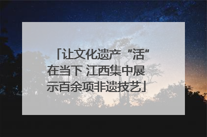 让文化遗产“活”在当下 江西集中展示百余项非遗技艺