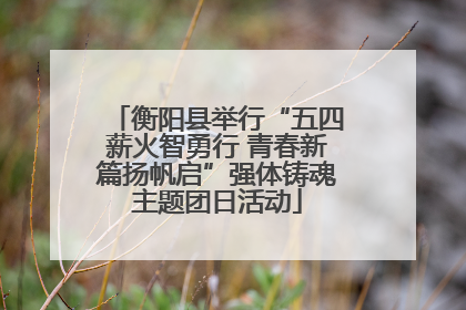 衡阳县举行“五四薪火智勇行 青春新篇扬帆启”强体铸魂主题团日活动