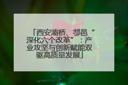 西安灞桥、鄠邑“深化六个改革”：产业攻坚与创新赋能双驱高质量发展