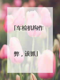 车检机构作弊，该抓