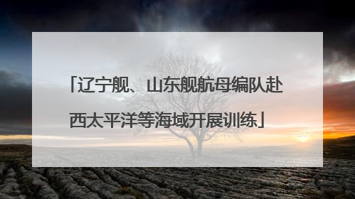 辽宁舰、山东舰航母编队赴西太平洋等海域开展训练