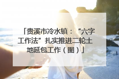 贵溪市冷水镇：“六字工作法”扎实推进二轮土地延包工作（图）