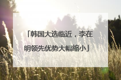 韩国大选临近，李在明领先优势大幅缩小